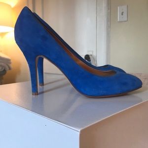 J Crew Blue Suede heels